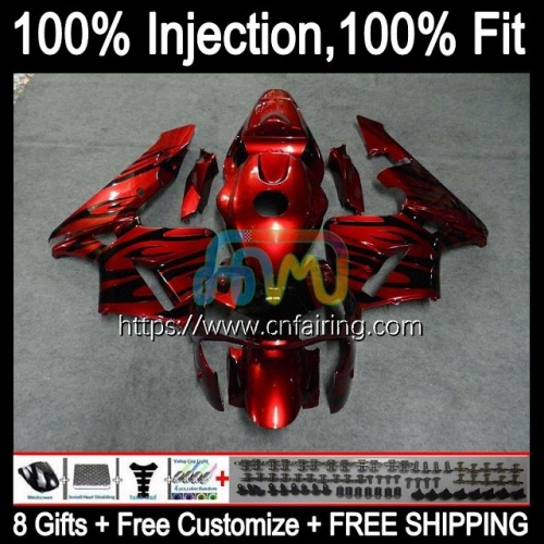 Injection Mold Body For HONDA CBR600RR CBR600F5 CBR 600RR 600F5 600CC CC CBR600 RR F5 05 06 CBR 600 RR CC 2005 2006 Metallic Red OEM Fairings 81HM.34