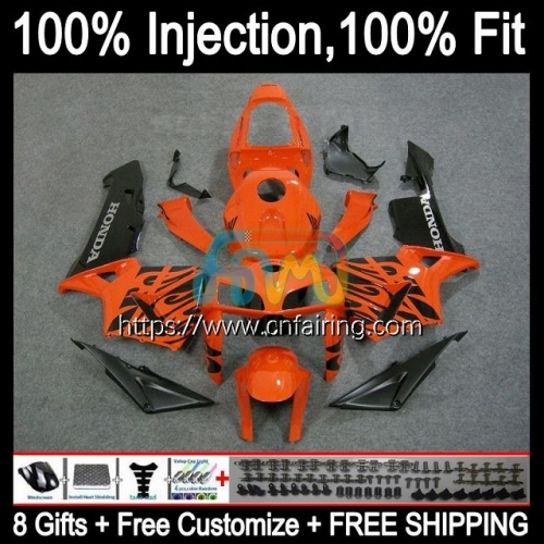 Injection Mold Body For HONDA CBR600RR CBR600F5 CBR 600RR 600F5 600CC CC CBR600 RR F5 05 06 CBR 600 Orange Black RR CC 2005 2006 OEM Fairings 81HM.36