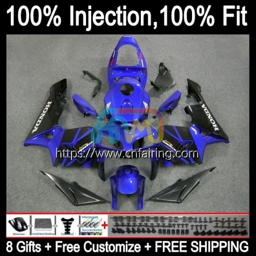 Injection Mold Body For HONDA CBR600RR CBR600F5 CBR Blue black 600RR 600F5 600CC CC CBR600 RR F5 05 06 CBR 600 RR CC 2005 2006 OEM Fairings 81HM.57