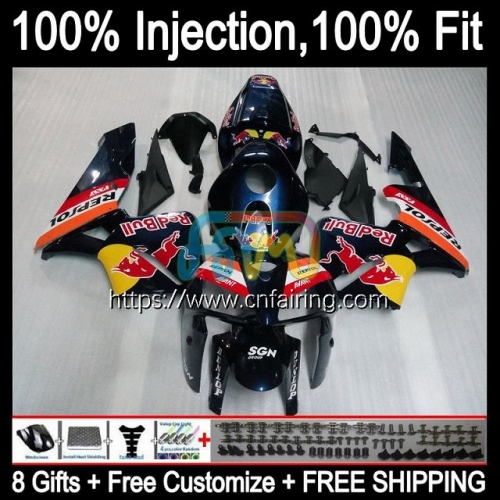 Injection Mold Body For HONDA CBR600RR CBR600F5 CBR 600RR 600F5 600CC CC CBR600 RR F5 05 06 CBR 600 RR CC 2005 2006 Dark Blue OEM Fairings 81HM.117