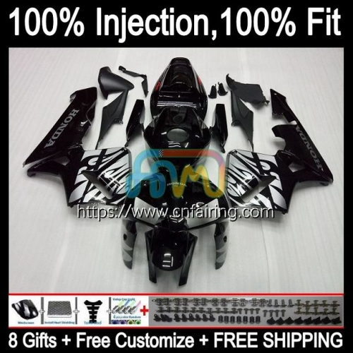 Body Injection Mold For HONDA CBR600F5 CBR 600RR 600F5 600CC CC 2005 2006 CBR600RR Black flames CBR600 RR F5 CBR 600 RR CC 05 06 OEM Fairing 81HM.149