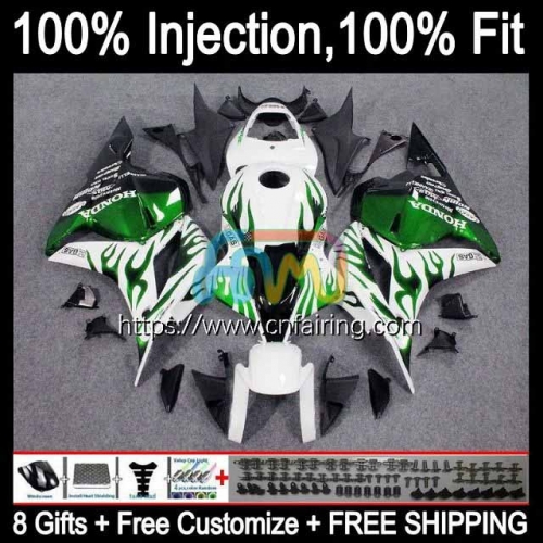 OEM Injection For HONDA CBR600RR CBR 600RR 600CC 600F5 2009 2010 2011 2012 Body CBR 600 RR R Green Flames CC F5 CBR600 RR 09 10 11 12 Fairing 84HM.67