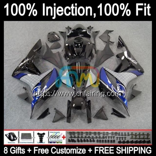 OEM Injection Mold For HONDA CBR 600 RR Blue black CC CBR600RR CBR 600RR 600F5 600CC Body CBR600 RR F5 07 08 CBR600F5 2007 2008 Fairing Kit 83HM.7