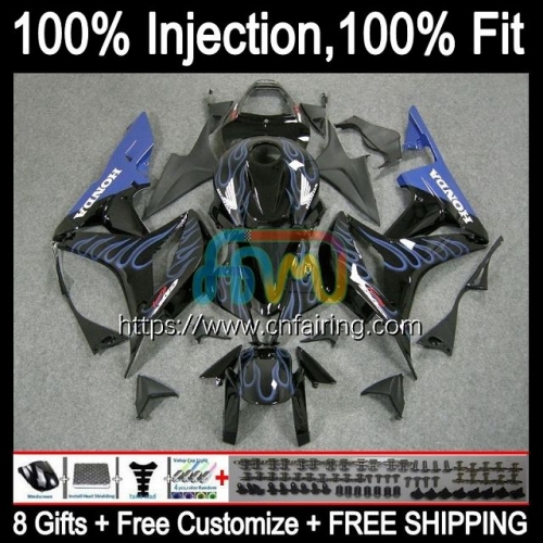 OEM Injection Mold For HONDA CBR 600 RR CC CBR600RR CBR 600RR 600F5 600CC Body CBR600 RR F5 07 08 CBR600F5 Blue Flames 2007 2008 Fairing Kit 83HM.56