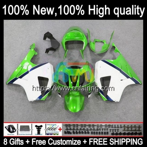 Body Kit For HONDA VTR1000 RC51 SP1 SP2 VTR-1000 00 01 02 03 04 05 06 RTV1000 VTR 1000 2000 2001 2002 2003 2004 2005 2006 White green Fairing 82HM.38