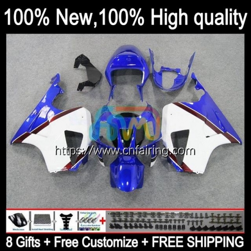 Body Kit For HONDA VTR1000 RC51 SP1 SP2 VTR-1000 00 01 02 03 04 05 06 RTV1000 WHITE BLUE VTR 1000 2000 2001 2002 2003 2004 2005 2006 Fairing 82HM.17