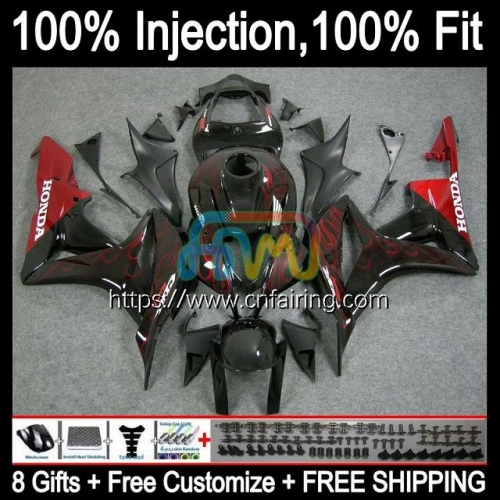 OEM Injection Mold For HONDA CBR 600 RR CC CBR600RR CBR 600RR 600F5 600CC Body CBR600 RR F5 07 08 Red Flames CBR600F5 2007 2008 Fairing Kit 83HM.15