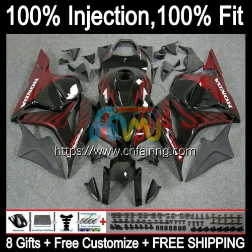 Injection Bodys For HONDA CBR600RR CBR 600RR 600CC 600F5 CBR 600 RR CC F5 Red Flames 09 10 11 12 CBR600 RR 2009 2010 2011 2012 OEM Fairings 84HM.40