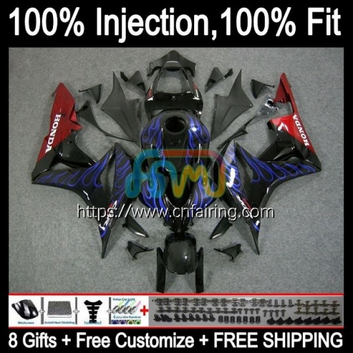 OEM Injection Mold For HONDA Blue Flames CBR 600 RR CC CBR600RR CBR 600RR 600F5 600CC Body CBR600 RR F5 07 08 CBR600F5 2007 2008 Fairing Kit 83HM.44