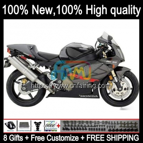 Body For HONDA VTR1000 RC51 SP1 SP2 2000 2001 2002 2003 2004 2005 2006 VTR-1000 RTV1000 Black Grey VTR 1000 00 01 02 03 04 05 06 Fairing Kit 82HM.62