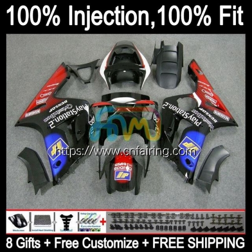 Injection mold Body For KAWASAKI NINJA ZX-636 ZX 6R 600 CC 6 R ZX636 ZX 636 600CC Red black new ZX-6R ZX6R 03 04 ZX600 2003 2004 OEM Fairing 86HM.29