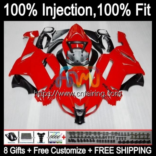 OEM Injection For KAWASAKI NINJA ZX 636 600CC ZX-636 Glossy Red ZX636 08 Body ZX 6R 600 CC 6 R ZX6R 07 08 ZX600 ZX-6R 2007 2008 Fairing Kit 88HM.64