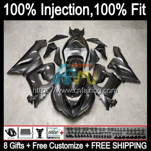 Injection mold OEM For KAWASAKI NINJA ZX 6R 600 CC 6 R ZX600 ZX-636 2005 2006 Silvery Grey Bodys ZX 636 600CC ZX-6R ZX636 ZX6R 05 06 Fairings 87HM.72