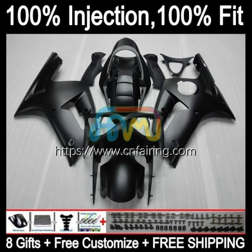 Injection mold Body For KAWASAKI NINJA ZX-636 ZX Matte Black 6R 600 CC 6 R ZX636 ZX 636 600CC ZX-6R ZX6R 03 04 ZX600 2003 2004 OEM Fairing 86HM.17