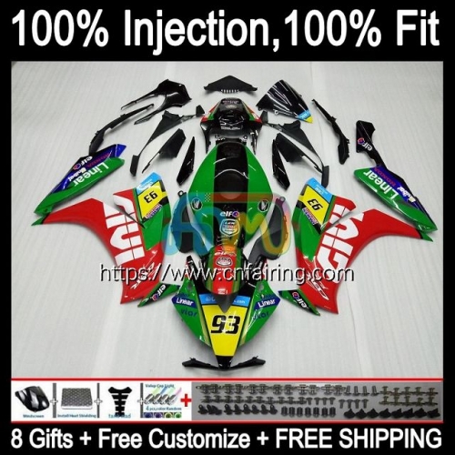 Injection Bodys For HONDA Red green hot CBR 1000RR 1000CC 1000 RR CC CBR1000RR 12 13 14 15 16 CBR1000 RR 2012 2013 2014 2015 2016 OEM Fairings 85HM.14