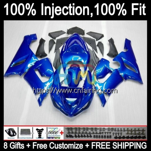 Injection mold OEM For KAWASAKI NINJA ZX 6R 600 CC Factory Blue 6 R ZX600 ZX-636 2005 2006 Bodys ZX 636 600CC ZX-6R ZX636 ZX6R 05 06 Fairings 87HM.58