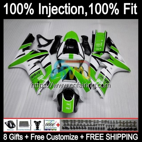 Injection mold Body For KAWASAKI NINJA ZX-636 ZX 6R 600 CC 6 R ZX636 ZX 636 600CC ZX-6R ZX6R 03 04 Green white ZX600 2003 2004 OEM Fairing 86HM.25