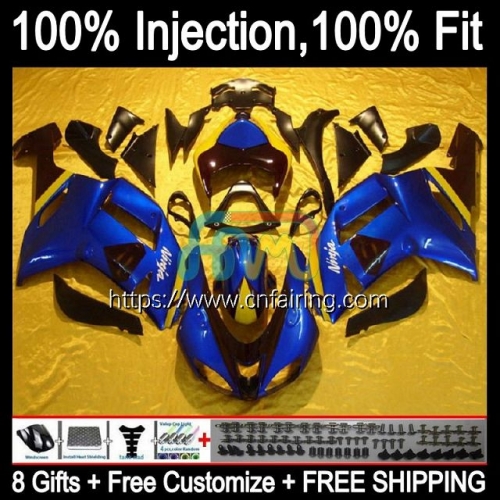 OEM Injection For KAWASAKI NINJA Glossy Blue ZX 636 600CC ZX-636 ZX636 08 Body ZX 6R 600 CC 6 R ZX6R 07 08 ZX600 ZX-6R 2007 2008 Fairing Kit 88HM.27