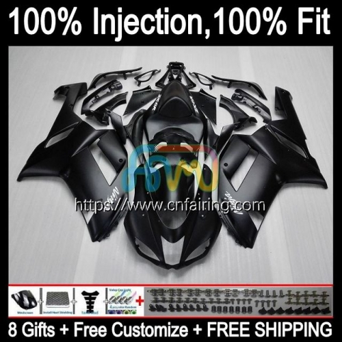 OEM Injection For KAWASAKI NINJA ZX 636 600CC ZX-636 ZX636 08 Body ZX 6R 600 CC 6 R ZX6R 07 08 ZX600 ZX-6R 2007 2008 Matte Black Fairing Kit 88HM.69