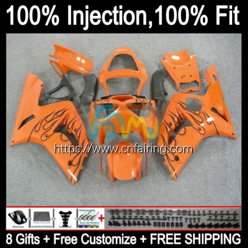 Injection mold Body For KAWASAKI NINJA ZX-636 ZX 6R 600 CC 6 R ZX636 ZX 636 600CC ZX-6R ZX6R 03 04 ZX600 Light Orange 2003 2004 OEM Fairing 86HM.4