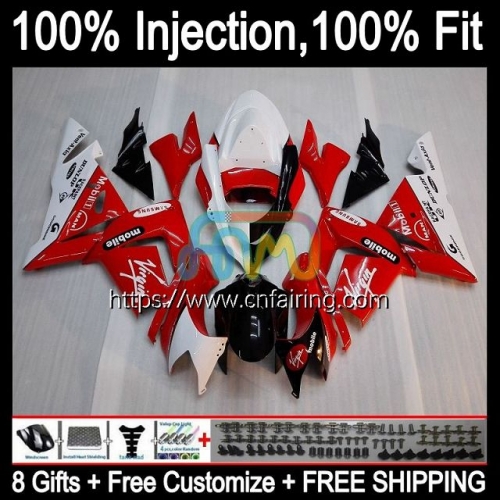 Injection Mold OEM For KAWASAKI NINJA ZX1000C ZX1000 C ZX-10R 2004 2005 Bodys ZX 10R 10 R 1000CC 1000 CC ZX10R 04 05 ABS Fairing 89HM.44 White red blk