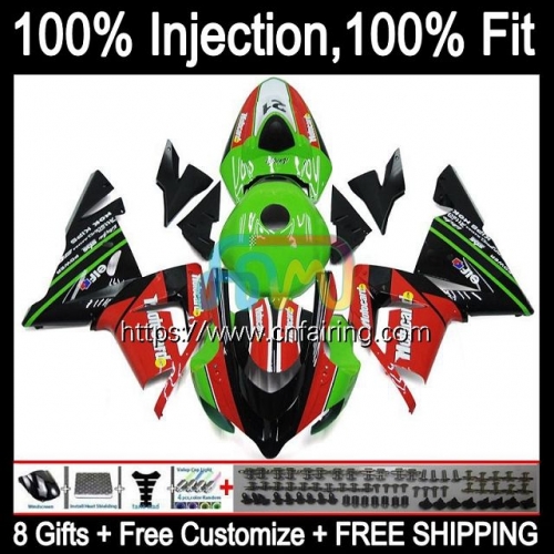 OEM Injection Mold For KAWASAKI NINJA ZX1000 C ZX 10R 10 R 1000CC 1000 CC Body ZX-10R Red green ZX10R 04 05 ZX1000C 2004 2005 Fairings Kit 89HM.22