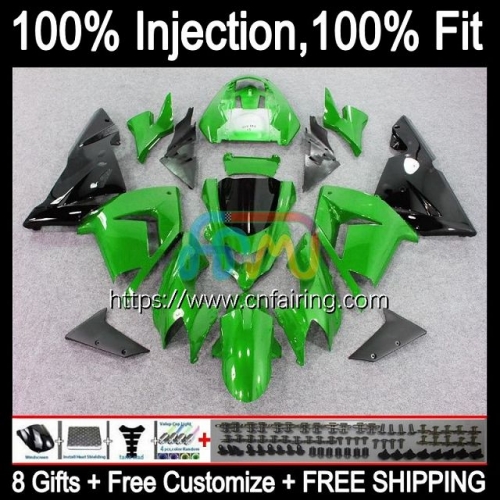 OEM Injection Mold For KAWASAKI NINJA ZX1000 C ZX 10R Green black 10 R 1000CC 1000 CC Body ZX-10R ZX10R 04 05 ZX1000C 2004 2005 Fairings Kit 89HM.16