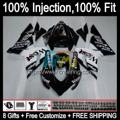 OEM Injection Mold For KAWASAKI NINJA ZX1000 C Black West ZX 10R 10 R 1000CC 1000 CC Body ZX-10R ZX10R 04 05 ZX1000C 2004 2005 Fairings Kit 89HM.42