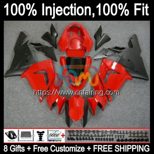 Injection Mold OEM For KAWASAKI NINJA ZX1000C Red black hot ZX1000 C ZX-10R 2004 2005 Bodys ZX 10R 10 R 1000CC 1000 CC ZX10R 04 05 ABS Fairing 89HM.61