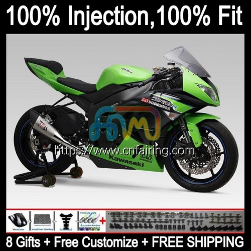 Injection For KAWASAKI NINJA ZX-6R ZX636 ZX 636 6R 6 R ZX-636 ZX6R GREEN BLACK 13 14 15 16 17 18 ZX600 2013 2014 2015 2016 2017 2018 Fairing 92HM.40