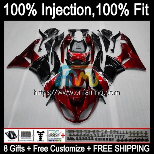 Injection OEM For KAWASAKI NINJA ZX600 ZX636 ZX-6R ZX-636 2009 2010 2011 2012 ZX 636 600CC 6R 600 Metallic Red CC 6 R ZX6R 09 10 11 12 Fairing 91HM.62