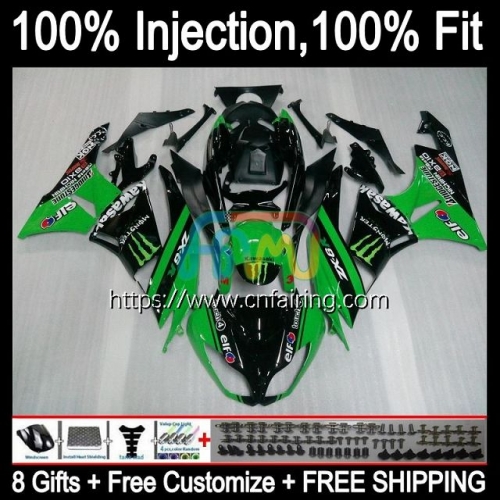 Injection For KAWASAKI NINJA ZX-6R ZX636 ZX 636 6R 6 R ZX-636 ZX6R 13 14 15 16 17 18 ZX600 2013 2014 2015 2016 2017 2018 Fairing Factory Green 92HM.0