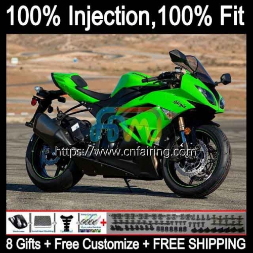 OEM Injection For KAWASAKI NINJA ZX-6R ZX 636 600CC 6R 600 CC 6 R ZX-636 ZX6R 09 10 11 12 ZX600 ZX636 2009 2010 2011 2012 Fairing Hot Green 91HM.43