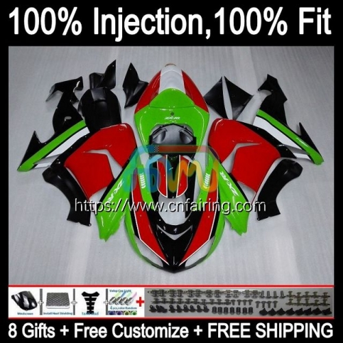 OEM Injection Mold For KAWASAKI NINJA ZX 10R 10 R 1000CC 1000 Red green CC 2006 2007 Body ZX1000C ZX-10R ZX1000 C ZX10R 06 07 Full Fairing 90HM.50