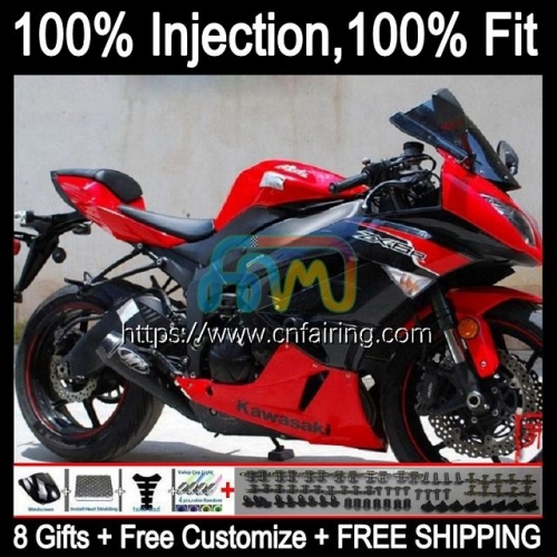 Injection For KAWASAKI NINJA ZX-6R ZX636 ZX 636 Red black 6R 6 R ZX-636 ZX6R 13 14 15 16 17 18 ZX600 2013 2014 2015 2016 2017 2018 Fairing 92HM.29