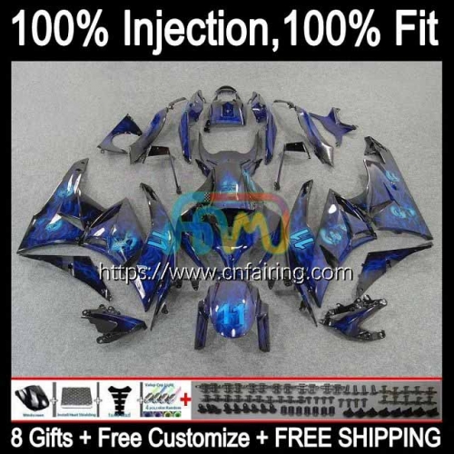 Injection For KAWASAKI NINJA ZX-6R ZX636 ZX 636 6R 6 R ZX-636 ZX6R 13 14 15 16 17 18 Blue black ZX600 2013 2014 2015 2016 2017 2018 Fairing 92HM.8