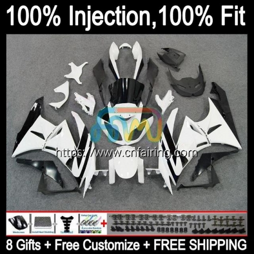 Injection For KAWASAKI NINJA ZX-6R ZX636 ZX 636 6R 6 R ZX-636 ZX6R 13 14 15 16 17 18 White black ZX600 2013 2014 2015 2016 2017 2018 Fairing 92HM.20