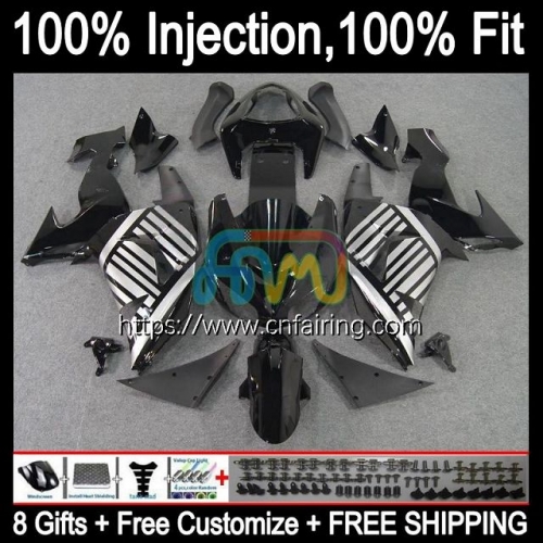 Injection Mold Kit For KAWASAKI NINJA ZX1000 C ZX 10R 10 R 1000CC 1000 CC Bodys Silver Black ZX1000C ZX10R 06 07 ZX-10R 2006 2007 OEM Fairing 90HM.4