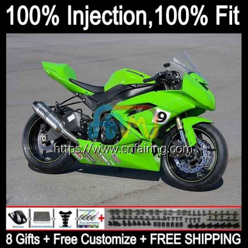 Injection For KAWASAKI NINJA ZX 636 6R 6 R ZX-6R ZX636 2013 2014 2015 2016 2017 2018 ZX-636 ZX600 ZX6R Light Green 13 14 15 16 17 18 Fairing 92HM.67