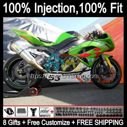 Injection OEM For KAWASAKI NINJA ZX600 ZX636 ZX-6R ZX-636 2009 2010 2011 2012 ZX 636 600CC 6R 600 CC 6 R ZX6R White green 09 10 11 12 Fairing 91HM.81