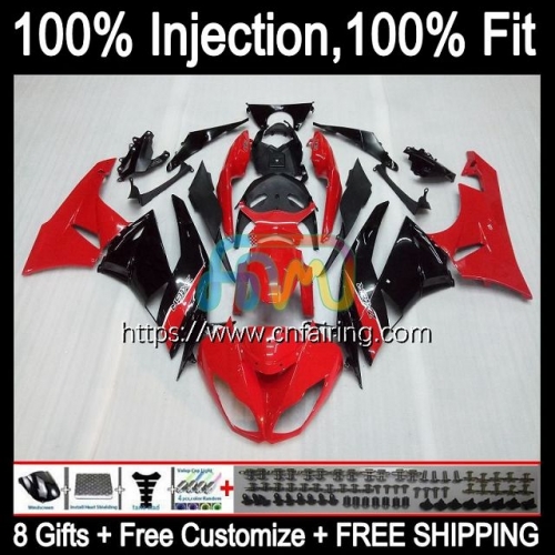 Injection OEM For KAWASAKI NINJA ZX600 ZX636 ZX-6R ZX-636 2009 2010 2011 2012 ZX 636 600CC 6R 600 CC 6 Factory Red R ZX6R 09 10 11 12 Fairing 91HM.75