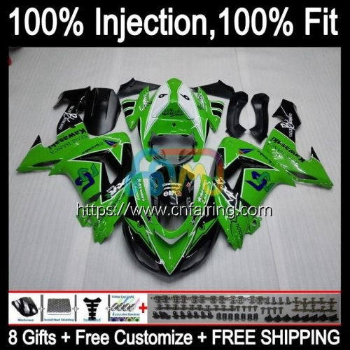 OEM Injection Mold For KAWASAKI NINJA ZX 10R 10 R 1000CC 1000 CC 2006 2007 Body ZX1000C ZX-10R ZX1000 C ZX10R Green black 06 07 Full Fairing 90HM.57