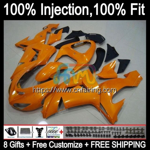 OEM Injection Gloss Orange Mold For KAWASAKI NINJA ZX 10R 10 R 1000CC 1000 CC 2006 2007 Body ZX1000C ZX-10R ZX1000 C ZX10R 06 07 Full Fairing 90HM.70