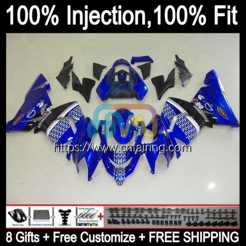 Injection Mold OEM For KAWASAKI NINJA ZX1000C ZX1000 C ZX-10R 2004 2005 Bodys ZX 10R Blue black 10 R 1000CC 1000 CC ZX10R 04 05 ABS Fairing 89HM.68