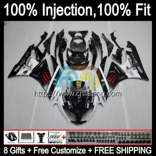 Injection OEM For KAWASAKI NINJA ZX600 ZX636 ZX-6R ZX-636 2009 2010 2011 2012 ZX 636 600CC 6R 600 CC 6 R ZX6R 09 10 11 12 Fairing White lack 91HM.64