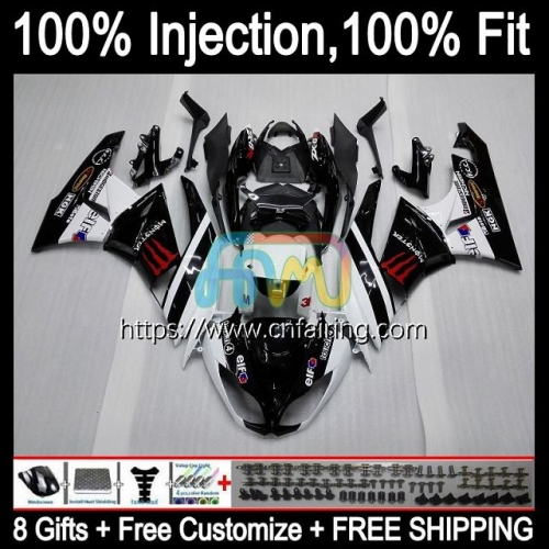 Injection OEM For KAWASAKI NINJA ZX600 ZX636 ZX-6R White black ZX-636 2009 2010 2011 2012 ZX 636 600CC 6R 600 CC 6 R ZX6R 09 10 11 12 Fairing 91HM.59