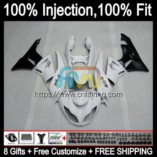 Injection For KAWASAKI NINJA ZX 636 6R 6 R White black ZX-6R ZX636 2013 2014 2015 2016 2017 2018 ZX-636 ZX600 ZX6R 13 14 15 16 17 18 Fairing 92HM.78