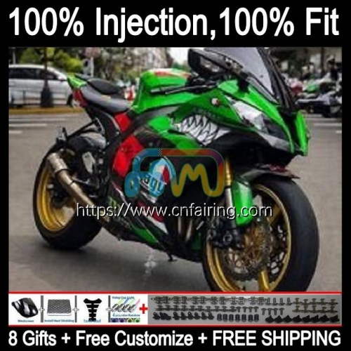 Injection Mold Body For KAWASAKI NINJA ZX1000C ZX 10R 10 R 1000CC 1000 CC 2008 2009 2010 ZX-10R ZX1000 C Shark Fish ZX10R 08 09 10 Fairing 93HM.83