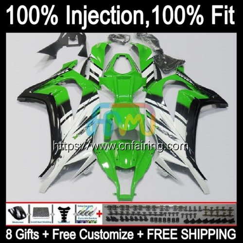 OEM Injection For KAWASAKI NINJA ZX 1000CC 10R 10 R 1000 CC 2011 2012 2013 2014 2015 ZX1000C Green white ZX-10R ZX10R 11 12 13 14 15 Fairing 94HM.80