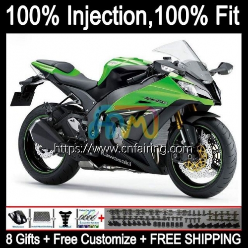 Injection Body For KAWASAKI NINJA ZX 10R 10 R 1000CC 1000 CC ZX-10R ZX10R 11 12 13 14 15 ZX1000C GREEN BLACK 2011 2012 2013 2014 2015 Fairing 94HM.17